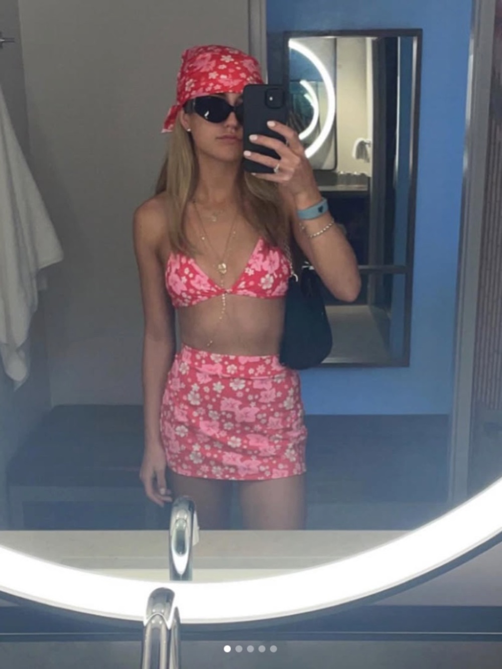 Frankie Bikinis Coconut Girl Bikini Top, Skirt & Head Scarf